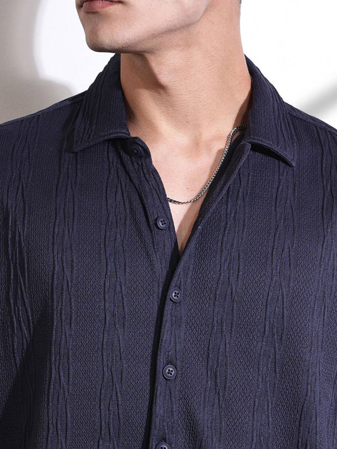 Thomas Scott Men Smart Fit Cutaway Collar Textured Casual Shirt