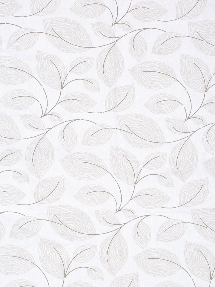 Myntra Elegant Homes White & Grey Floral 400 TC Bedsheet with 2 Pillow Covers