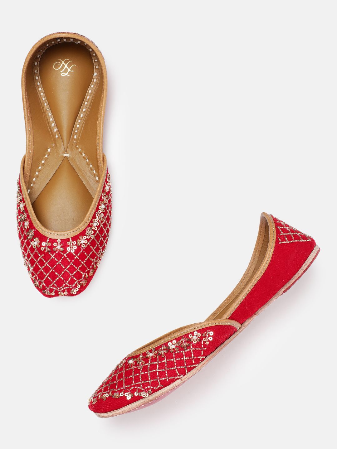 House of Pataudi Women Ethnic Embellished Mojaris
