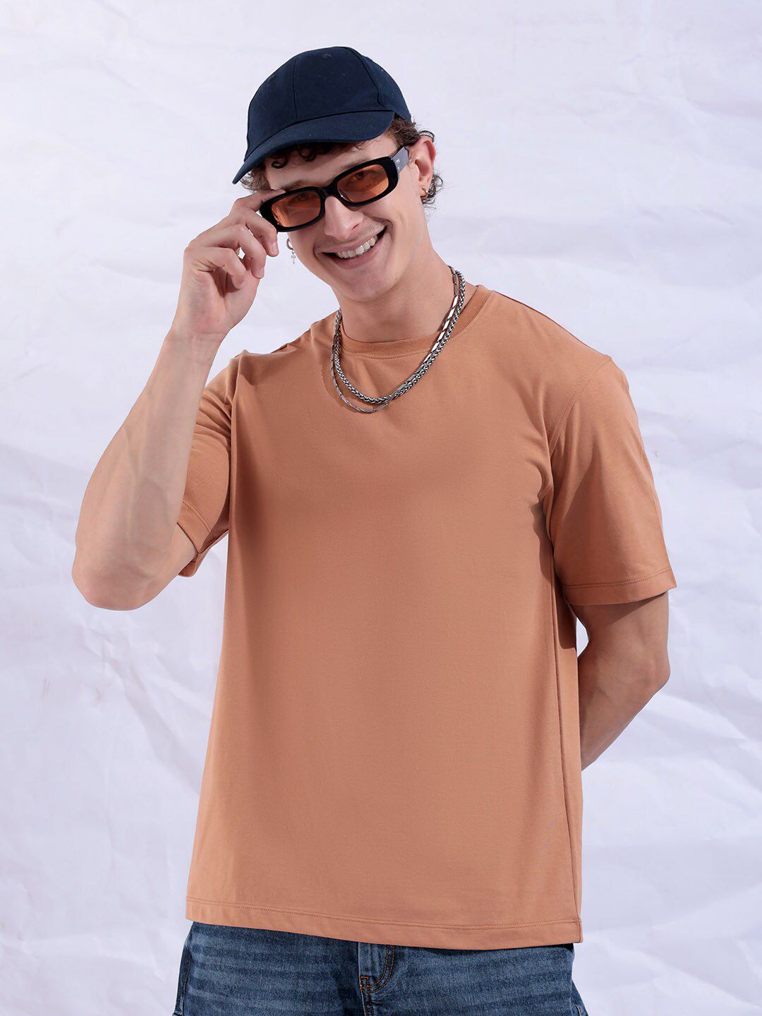 The Indian Garage Co Round Neck Cotton T-shirt