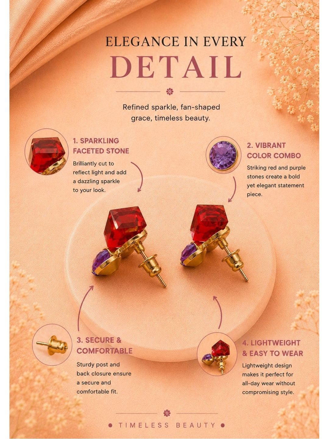 VOGUE PANASH Geometric Studs Earrings