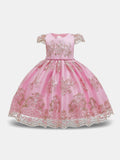 YK Girls Embellished Fit & Flare Dress