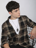 VASTRADO Men Classic Slim Fit Opaque Checked Casual Shirt