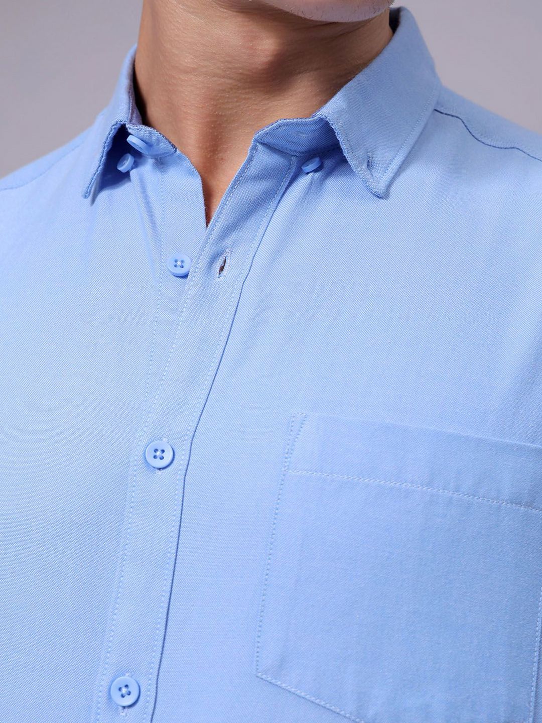 The Indian Garage Co Men Slim Fit Solid Spread Collar Casual Shirt