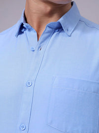 The Indian Garage Co Men Slim Fit Solid Spread Collar Casual Shirt