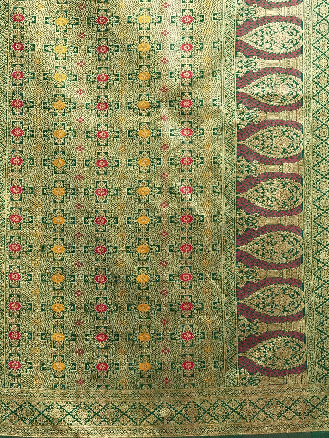 KALINI Woven Design Zari Silk Blend Designer Banarasi Saree