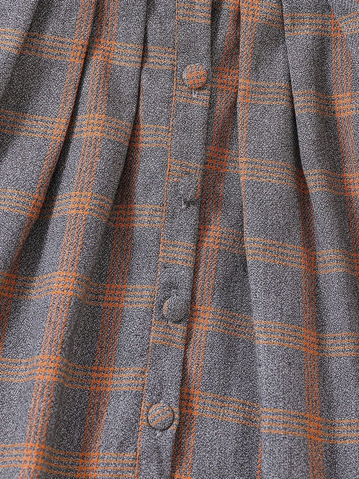 YK Checked Shirt Dress
