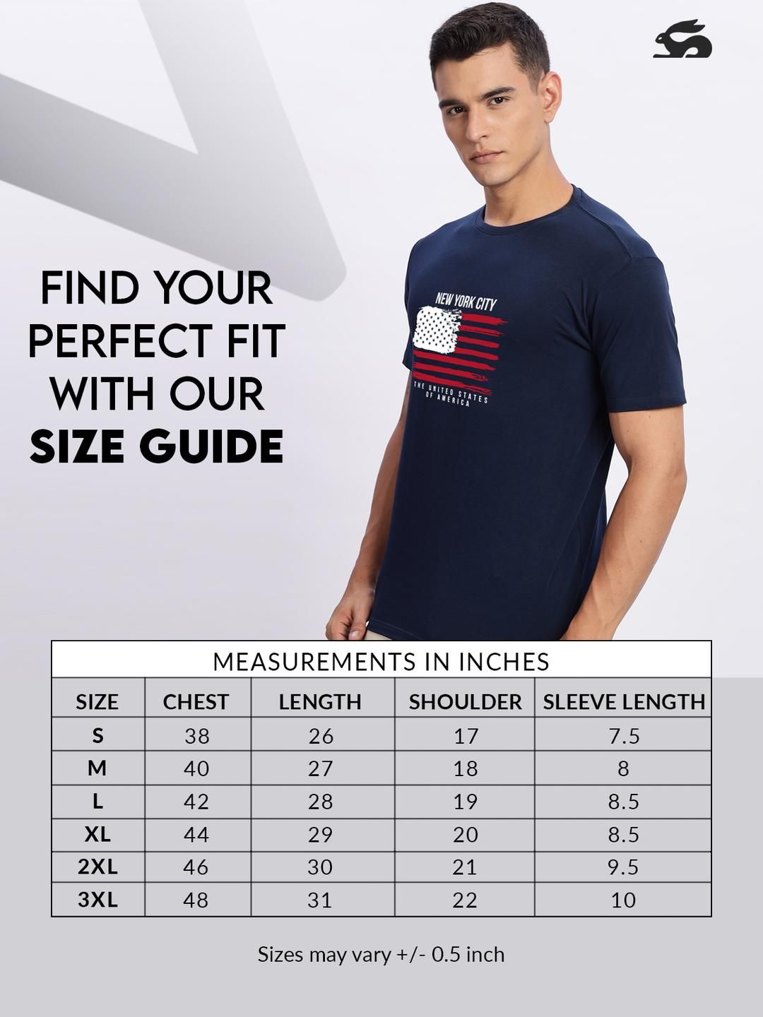 ADRO Men Navy Blue Tshirts