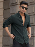 Powerlook Men Regular Fit Button-Down Collar Textured Casual Shirt