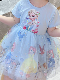 YK Floral Print Fit & Flare Dress