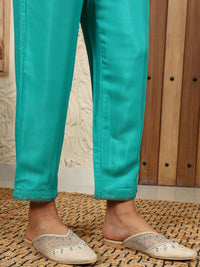 W Solid Women Straight Fit Pleated Casual Trousers