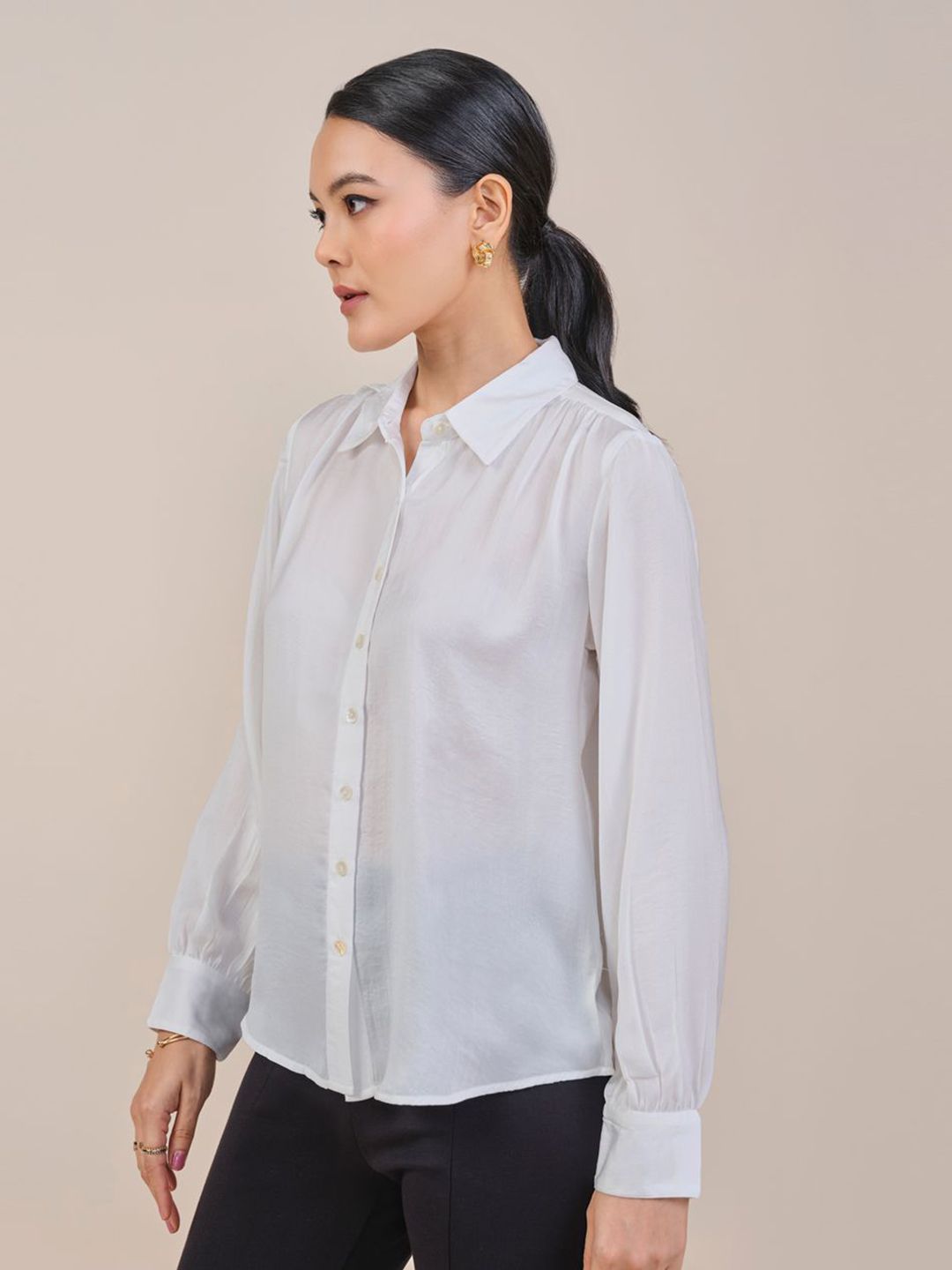 AND Women Cotton Shirt Style Top