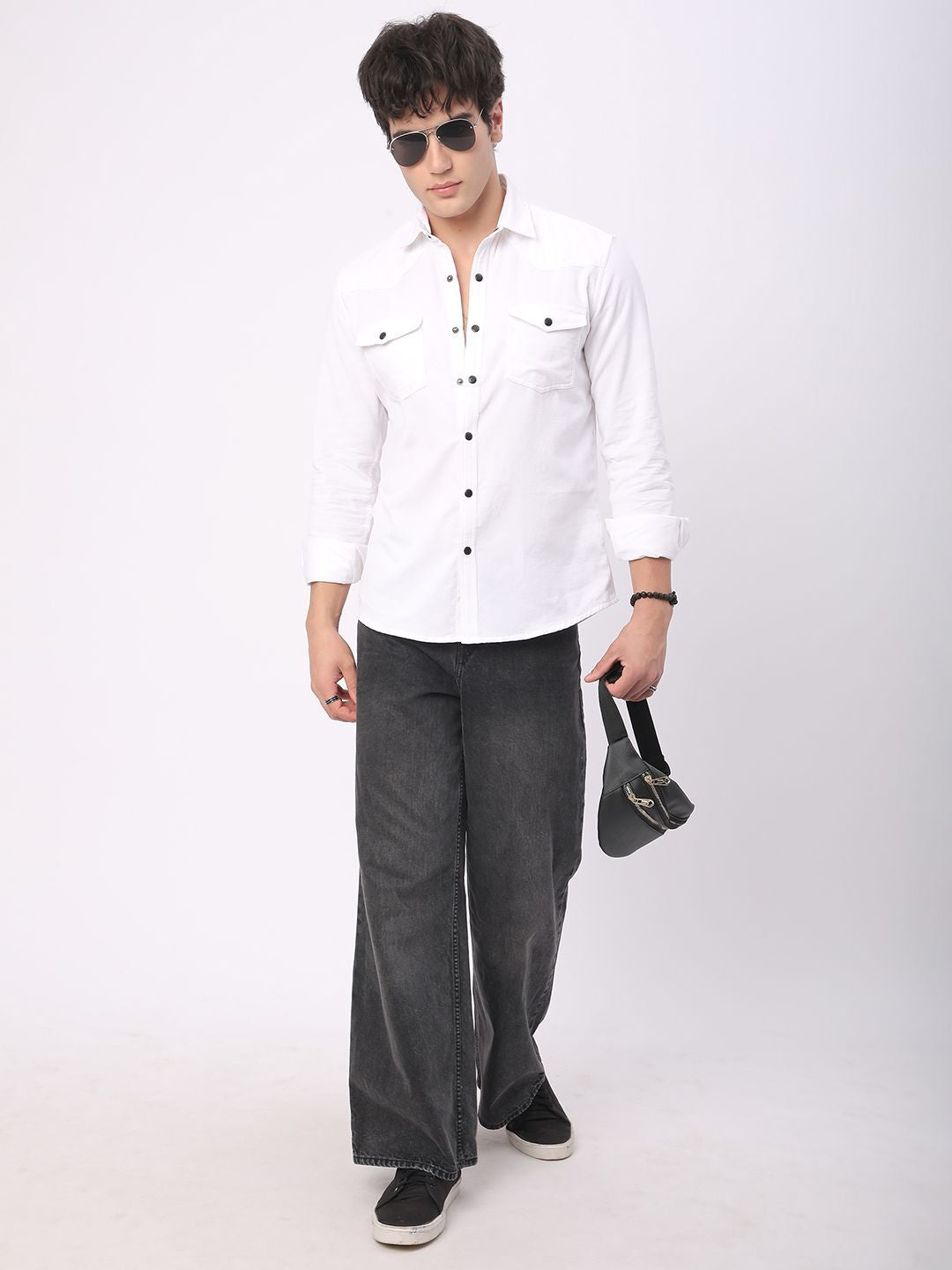 VASTRADO Men Classic Slim Fit Opaque Casual Shirt