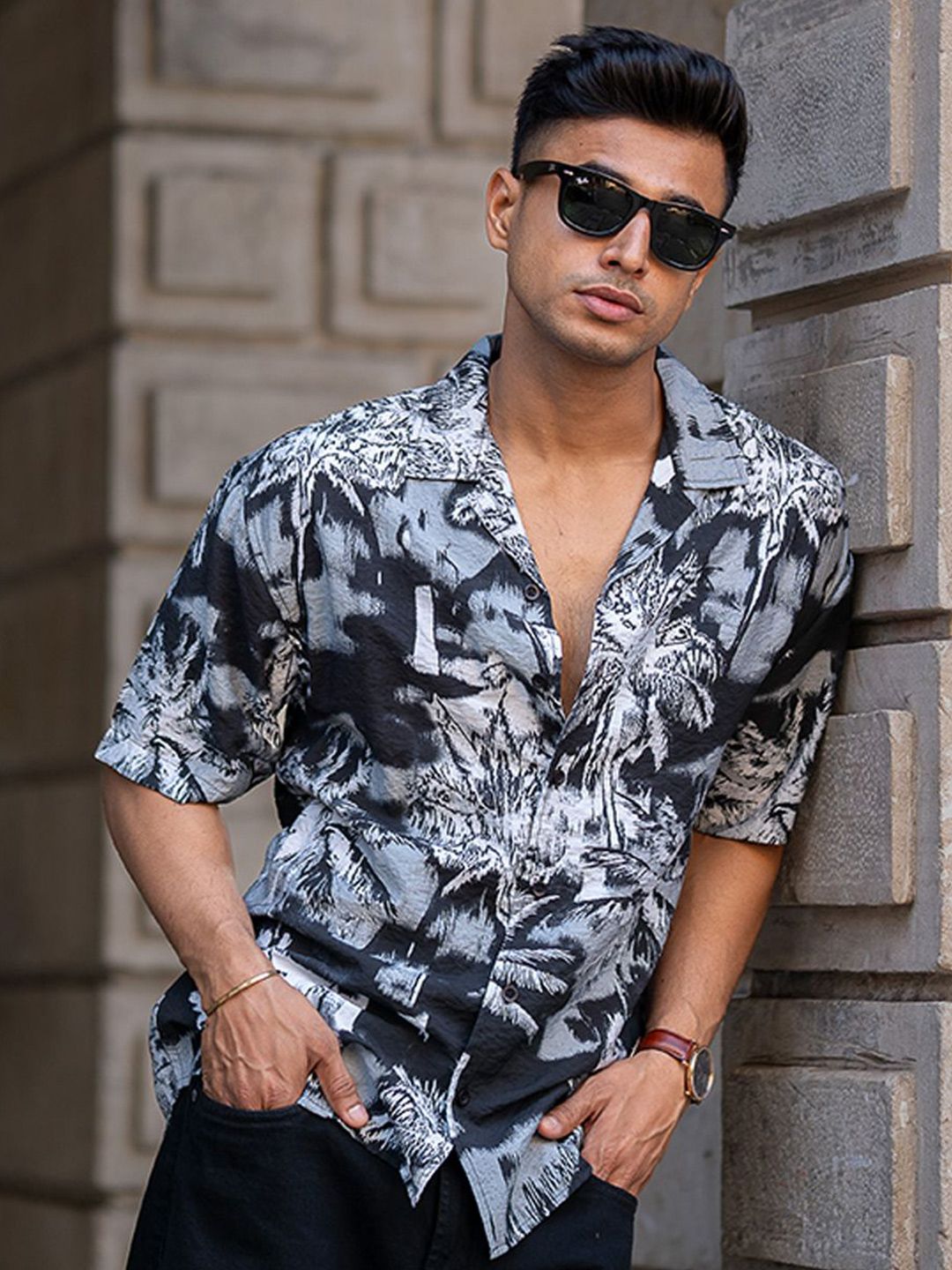 Powerlook Men Floral Opaque Printed Casual Shirt