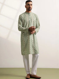 Anouk Men Printed Regular Kurta with Trousers