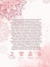 Varanga Floral Printed V-Neck Straight Kurta With Trousers And Dupatta