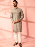 Anouk Men Embroidered Regular Mirror Work Pure Cotton Kurta with Pyjamas