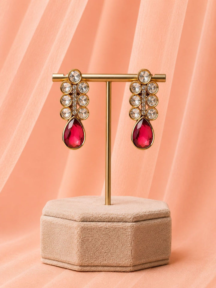 PANASH Teardrop Shaped Drop Earrings