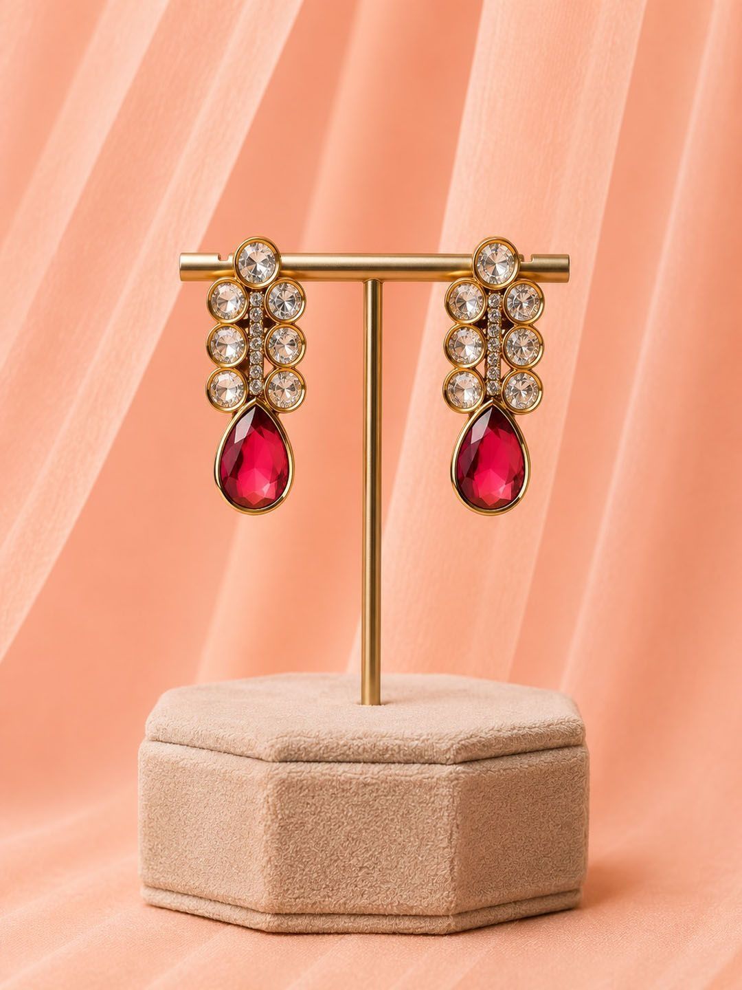 PANASH Teardrop Shaped Drop Earrings