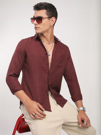 VASTRADO Men Classic Fit Solid Spread Collar Casual Shirt
