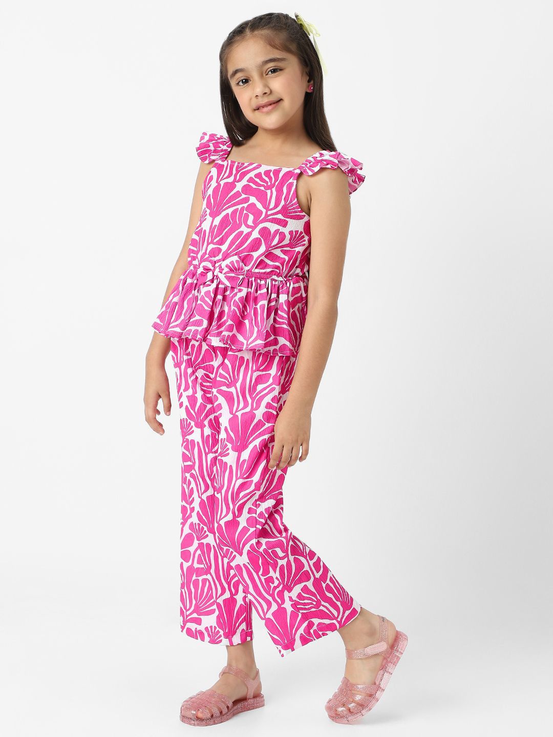 Nauti Nati Girls Printed Top with Palazzos