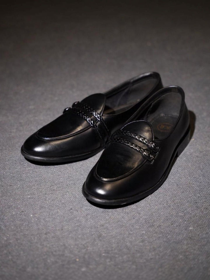 MONKSTORY Men Twin Braided-Bit Loafers