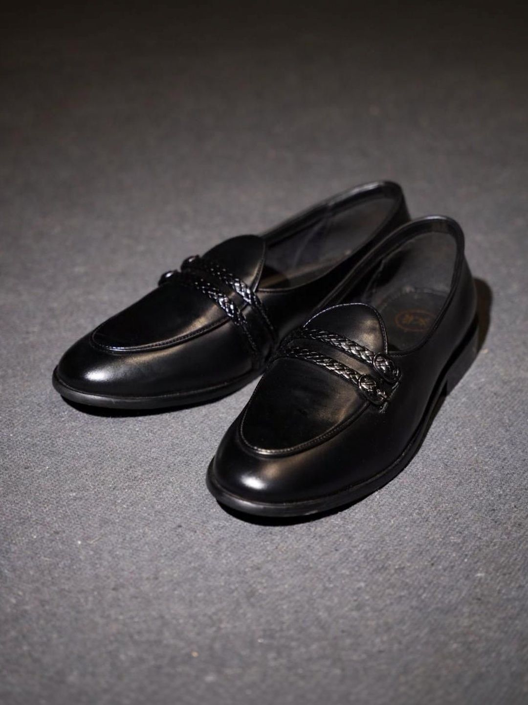 MONKSTORY Men Twin Braided-Bit Loafers