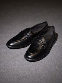 MONKSTORY Men Twin Braided-Bit Loafers