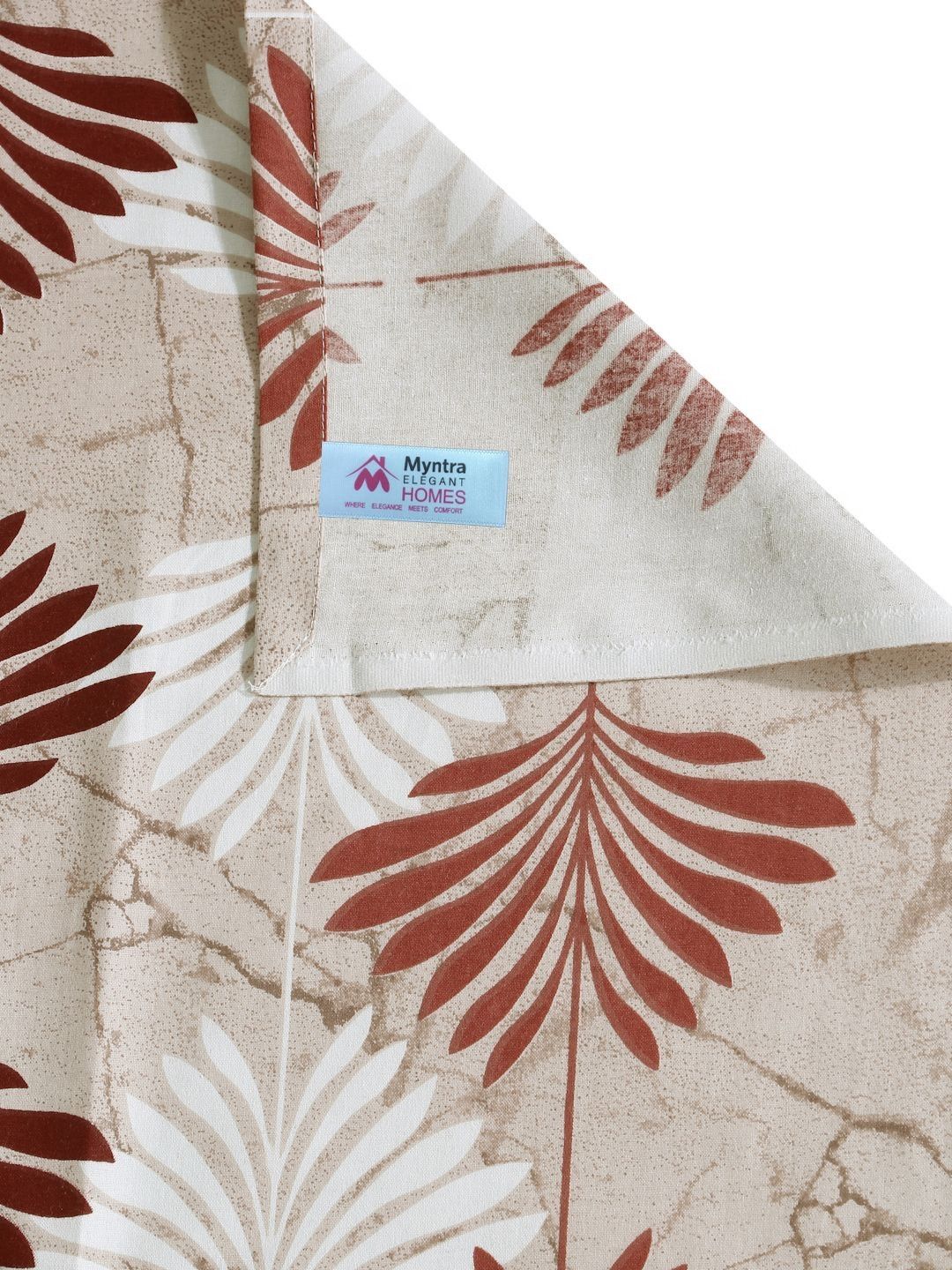 Myntra Elegant Homes Beige Floral 400 TC Cadar Tempat Tidur Single dengan 1 Sarung Bantal