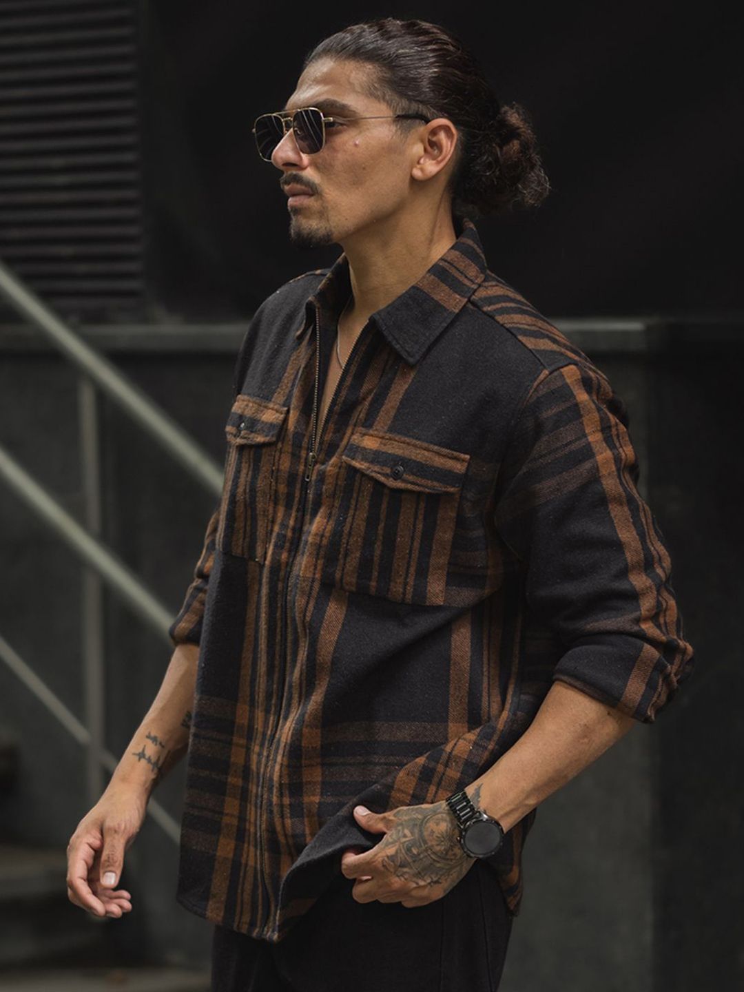 Powerlook Men Tartan Checks Opaque Checked Casual Shirt