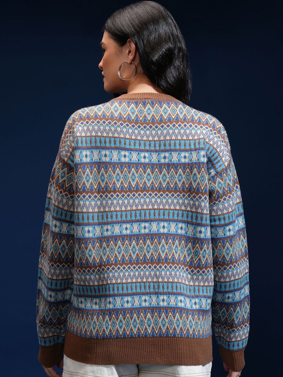 Tokyo Talkies Women Argyle Pullover Sweaters