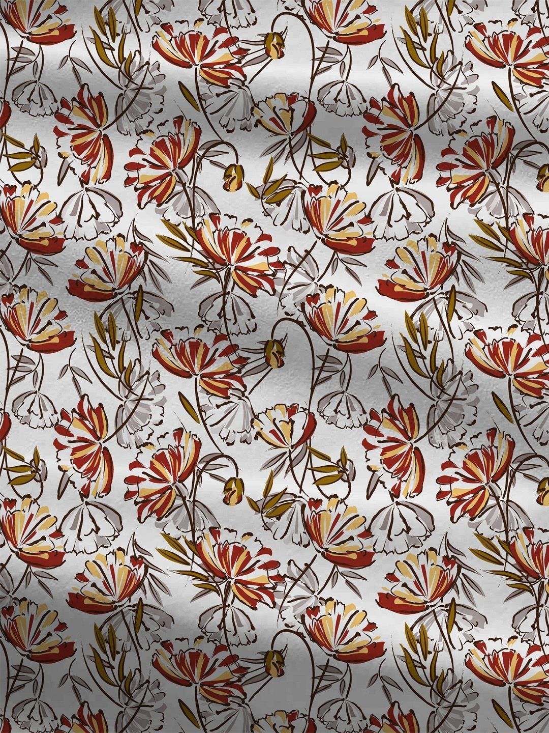 MYTRIDENT Rust Moments Flat 120TC Queen Cotton 1 Bedsheet with 2 Pillow Covers
