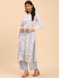 Mamicha Women Floral Printed Regular Pure Cotton Kurta with Palazzos & With Dupatta
