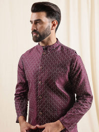 Anouk Men Geometric Embroidered Kurta with Pyjamas