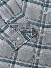 VASTRADO Men Classic Slim Fit Tartan Checks Opaque Checked Cotton Casual Shirt