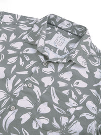 VASTRADO Men Classic Cutaway Collar Floral Printed Slim Fit Casual Shirt