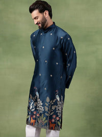 SOJANYA Men Floral Embroidered Thread Work Kurta
