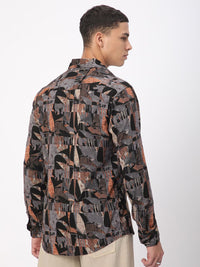 VASTRADO Men Classic Slim Fit Opaque Printed Casual Shirt