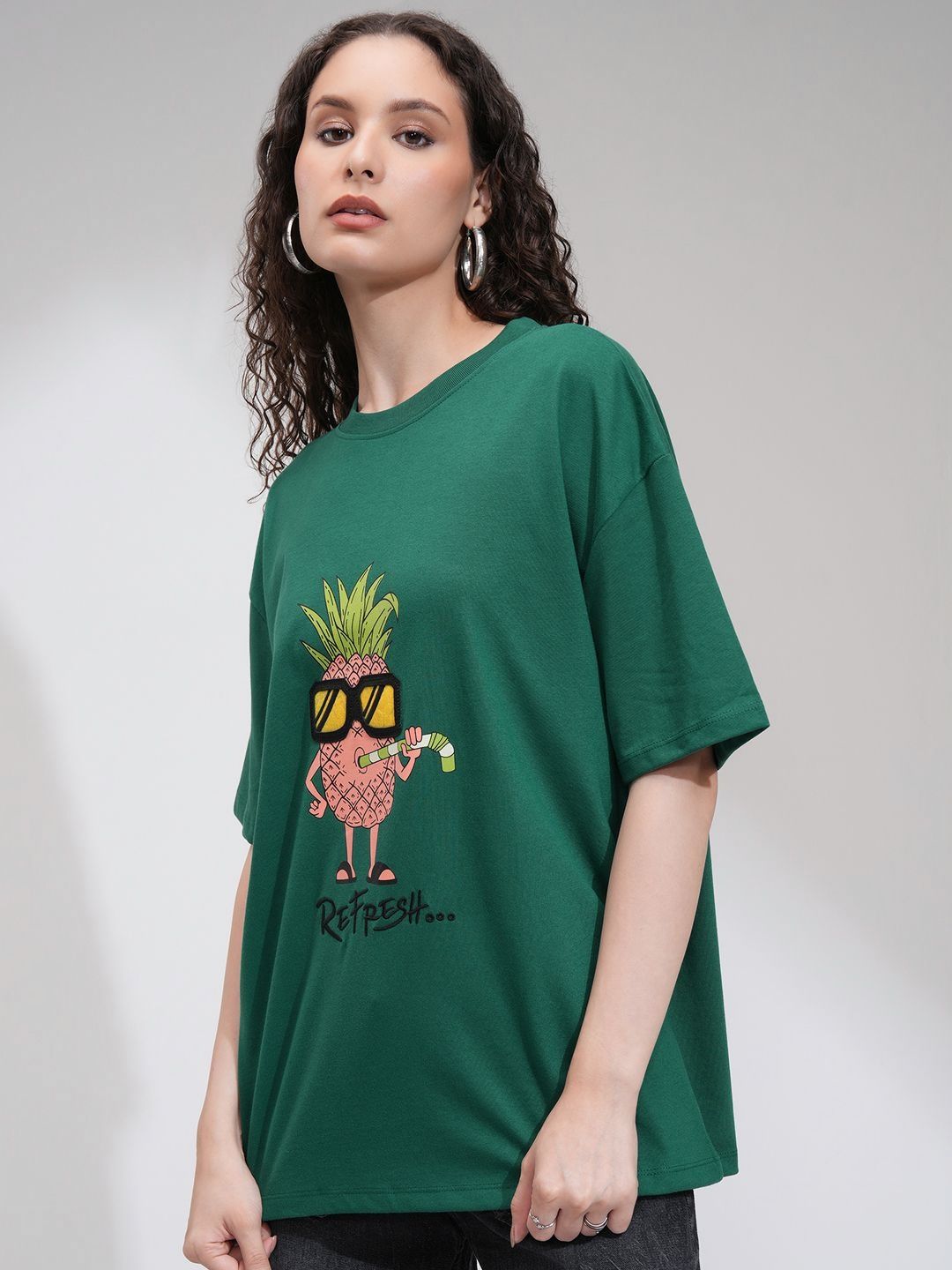 Street By Tokyo Talkies Women Graphic Printed Oversized T-Shirt