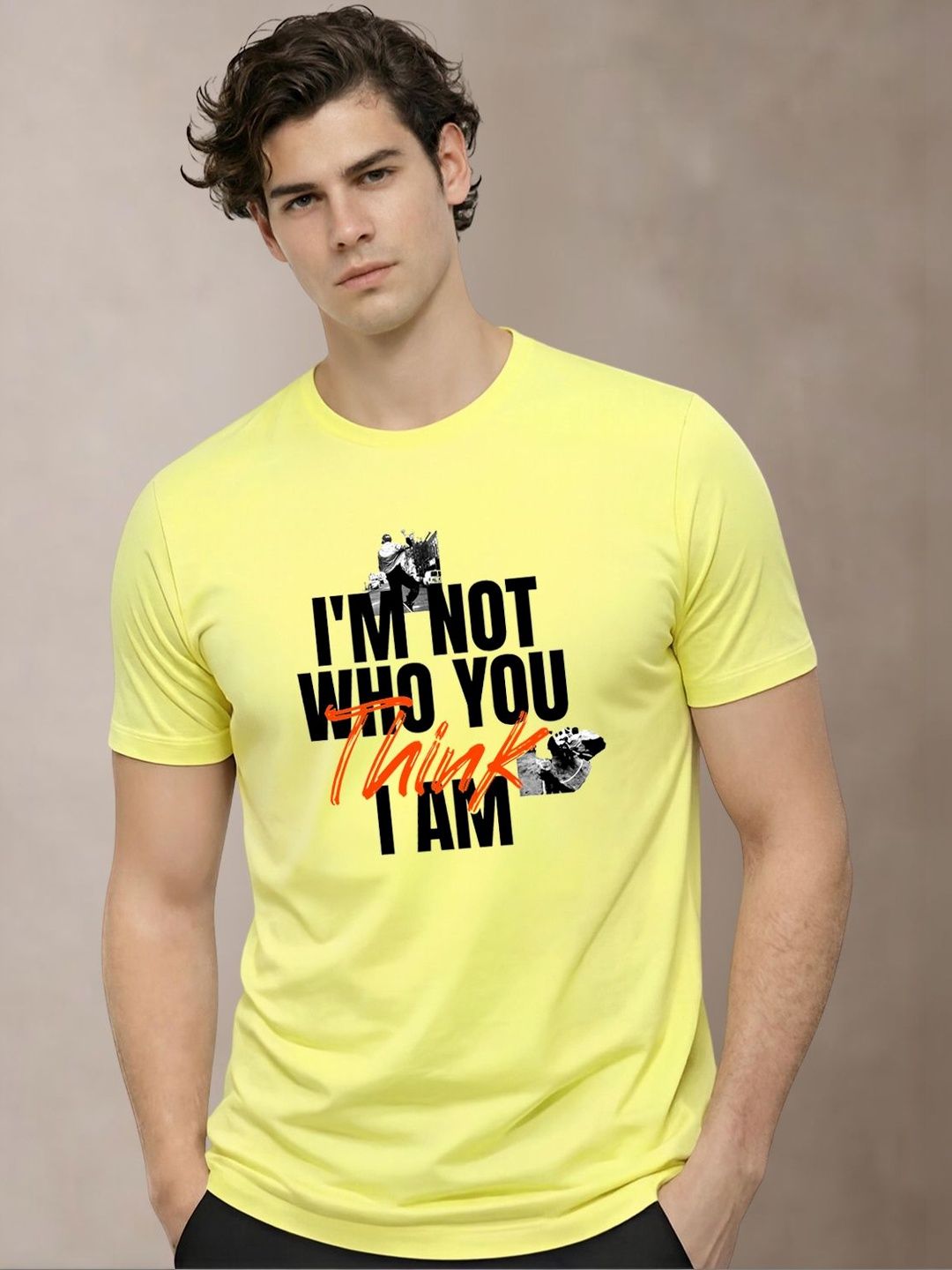 ADRO Men Typography Printed T-shirt