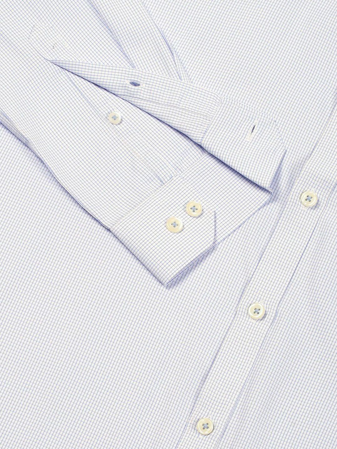 Thomas Scott Men Smart Spread Collar Micro Checked Cotton Formal Shirt