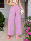 DressBerry Women Chic Rebellion Cut-Out Detail Trousers with Bow-Detail