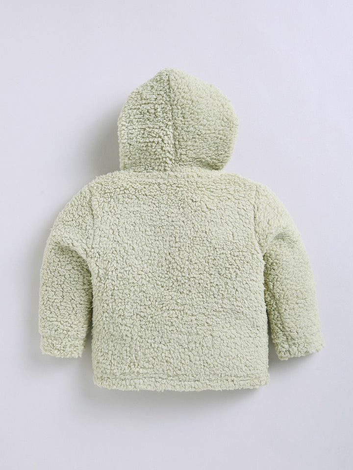 Moms Love Infant Girls Sherpa Finish Pure Cotton Hooded Tailored Jacket