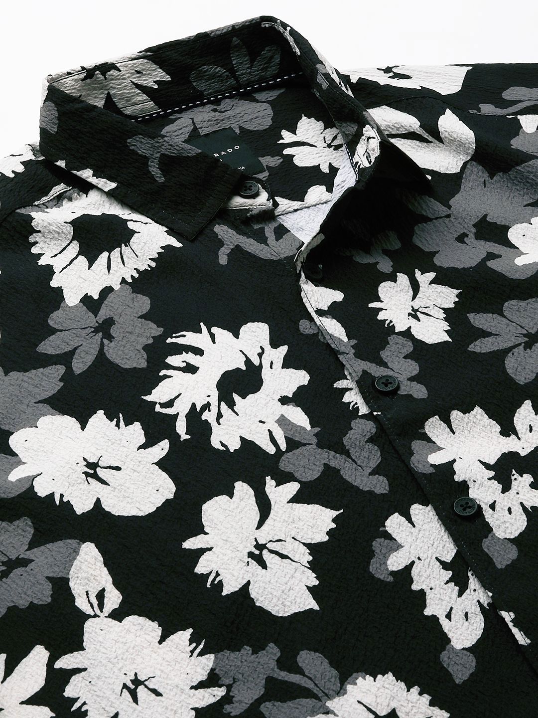 VASTRADO Men Classic Spread Collar Floral Printed Slim Fit Casual Shirt