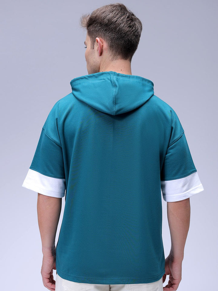 The Indian Garage Co Men Oversized Batman Printed Overhead Hooded Sweatshirt