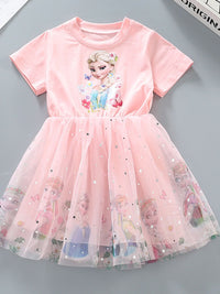 YK Print Fit & Flare Dress