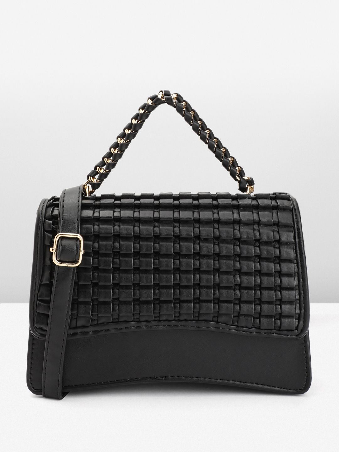 DressBerry Structured Satchel Textured with Quilted Detail