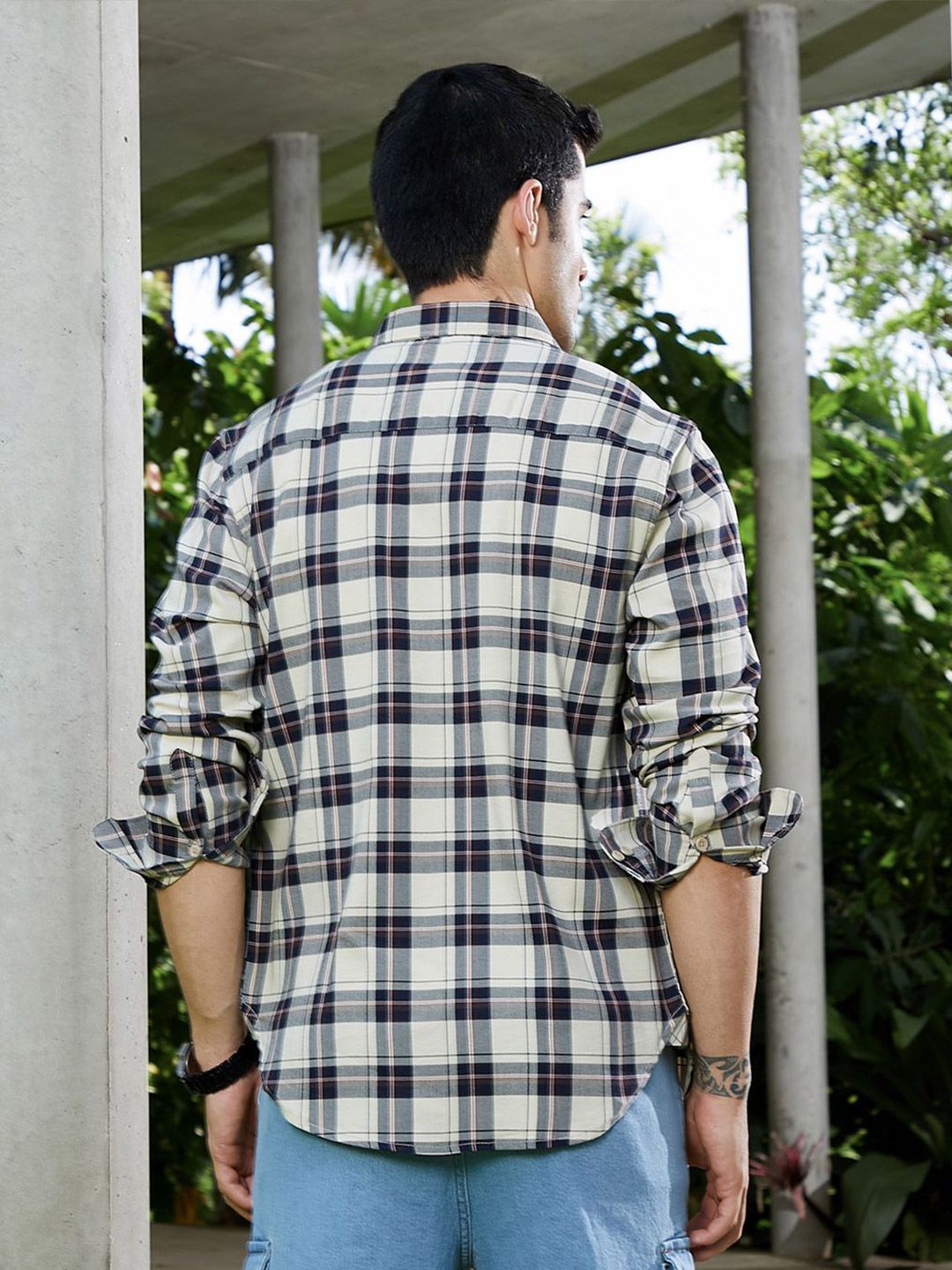 Campus Sutra Comfort Tartan Checked Regular Fit Casual Shirt