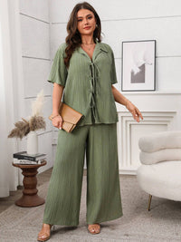 DressBerry Shirt Collar Neck Shirt With Palazzos Co-Ords