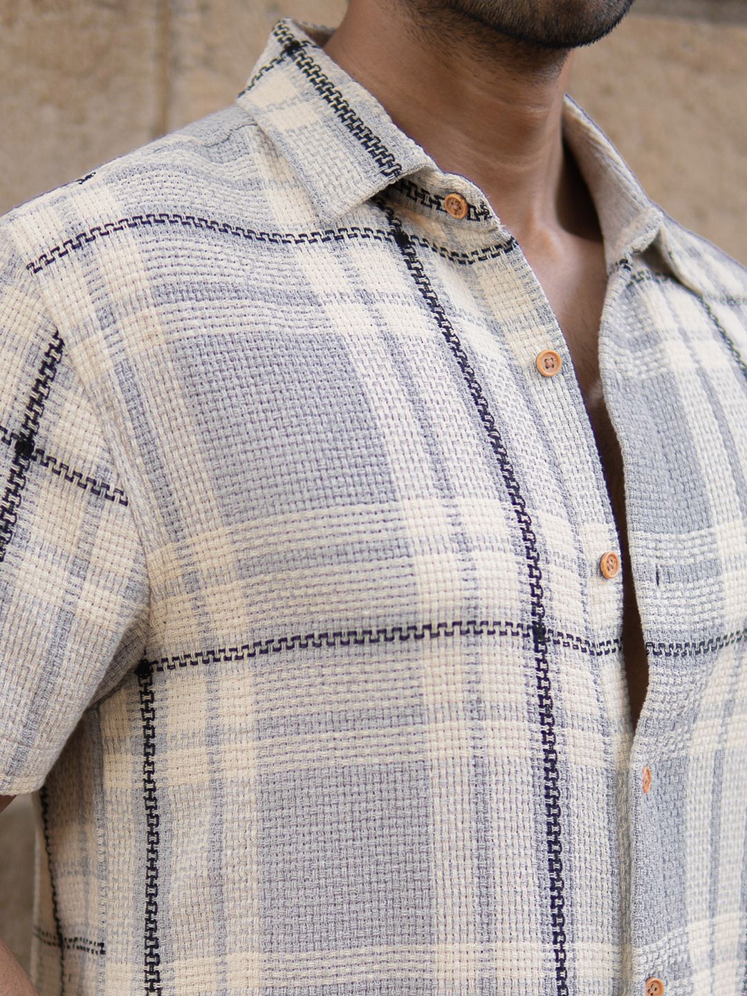 Powerlook Men Tartan Checks Checked Casual Shirt